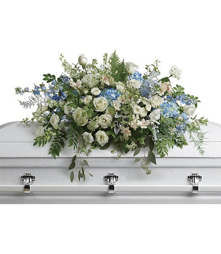 Tender Remembrance Casket Spray from Racanello Florist in Stamford, CT